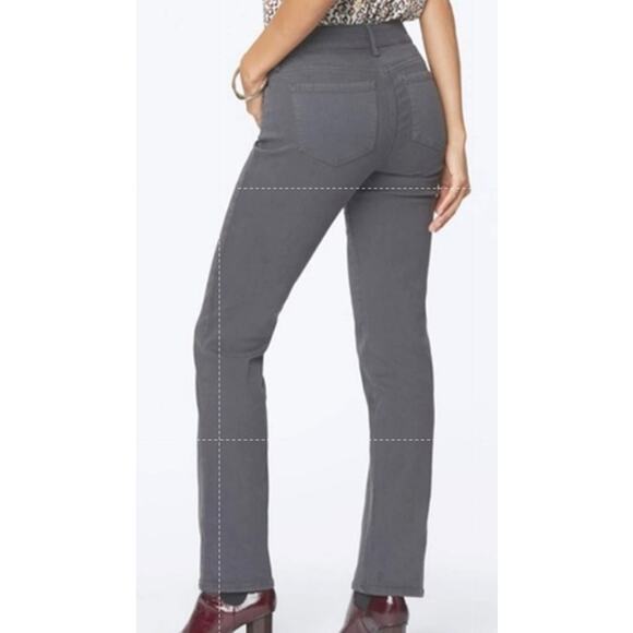 NYDJ Women's Jeans Marilyn Straight Leg Size 2 Vintage Pewter Gray NWT - Picture 2 of 6